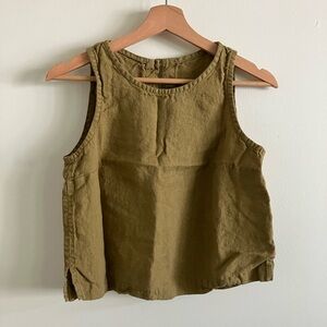 notPERFECTLINEN Bay 2 Top in Olive
